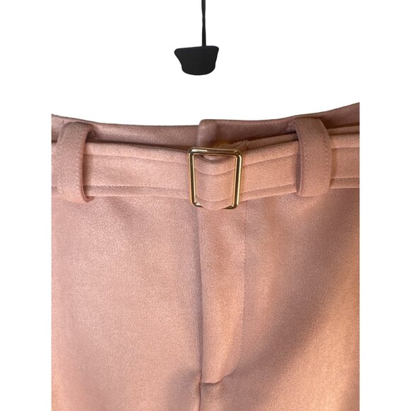 2/$30 ZARA Pink A-Line Mini XS Skirt With Belt Faux Suede - Picture 10 of 12